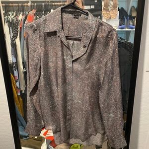 NEED GONE TODAY theory silk blouse